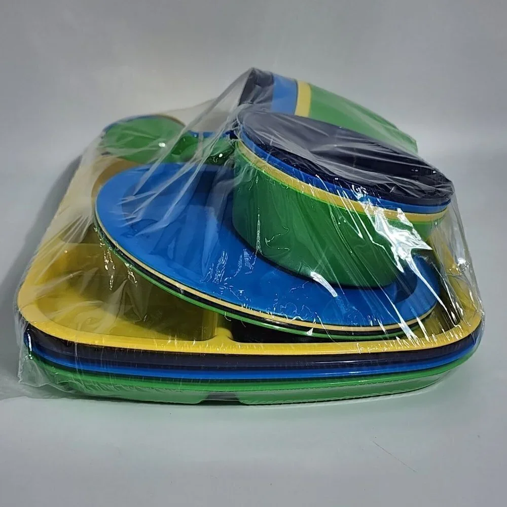 Mainstays Kids Childrens 24 pc Dinnerware Set Pastel Colors BPA Free Multicolor